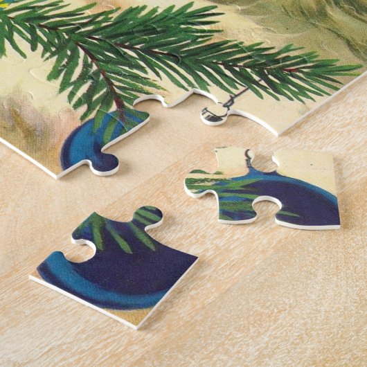 Weihnachten, Jolly Retro 50's Weihnachtsmann Puzzle (Seite)