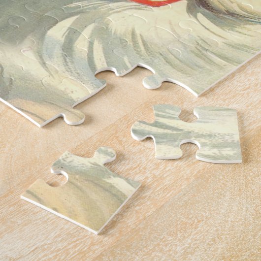 Weihnachten, Jolly Retro 50's Weihnachtsmann Puzzle (Seite)