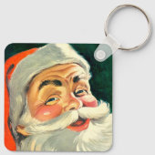 Weihnachten, Jolly Retro 50's Weihnachtsmann Schlüsselanhänger (Rückseite)