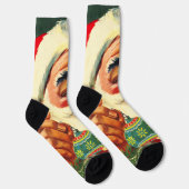 Weihnachten, Jolly Retro 50's Weihnachtsmann Socken (Rechts)