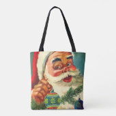 Weihnachten, Jolly Retro 50's Weihnachtsmann Tasche (Rückseite)