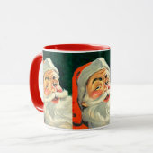 Weihnachten, Jolly Retro 50's Weihnachtsmann Tasse (Vorderseite Links)
