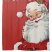 Weihnachten, Jolly Santa Claus Winking Duschvorhang (Vorderseite)