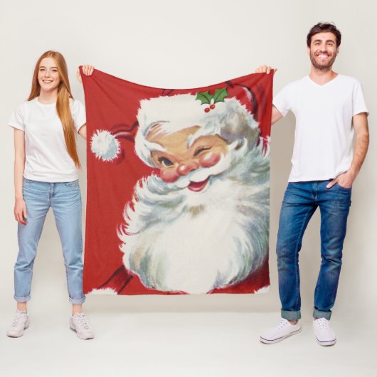 Weihnachten, Jolly Santa Claus Winking Fleecedecke (Beispiel)