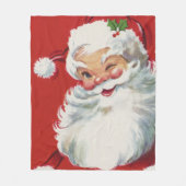 Weihnachten, Jolly Santa Claus Winking Fleecedecke (Vorderseite)
