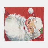 Weihnachten, Jolly Santa Claus Winking Fleecedecke (Vorderseite (Horizontal))