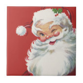 Weihnachten, Jolly Santa Claus Winking Fliese (Vorderseite)