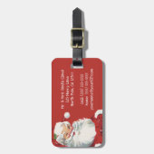 Weihnachten, Jolly Santa Claus Winking Gepäckanhänger (Vorderseite vertikal)
