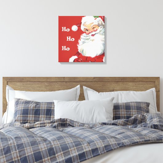 Weihnachten, Jolly Santa Claus Winking Leinwanddruck (Insitu (Schlafzimmer))