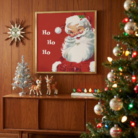 Weihnachten, Jolly Santa Claus Winking Poster