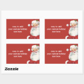 Weihnachten, Jolly Santa Claus Winking Rechteckiger Aufkleber (Blatt)