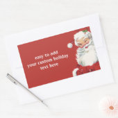 Weihnachten, Jolly Santa Claus Winking Rechteckiger Aufkleber (Umschlag)