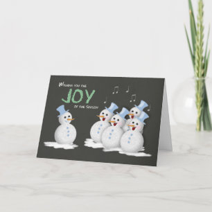 Weihnachten Jolly Singen Snowmen Joy of the Season