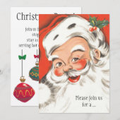 Weihnachten, Jolly Weihnachtsmann Einladung (Vorne/Hinten)