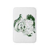 Weihnachten, Jolly Weihnachtsmann in Grün Badematte (Vorderseite Vertikal)