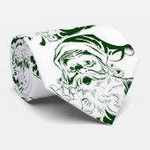 Weihnachten, Jolly Weihnachtsmann in Grün Krawatte (Gerollt)
