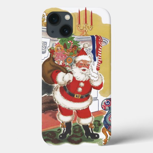 Weihnachten, Jolly Weihnachtsmann mit Geschenken Case-Mate iPhone Hülle (Rückseite)