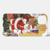 Weihnachten, Jolly Weihnachtsmann mit Geschenken Case-Mate iPhone Hülle (Rückseite (Horizontal))