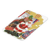 Weihnachten, Jolly Weihnachtsmann mit Geschenken Magnet (Linke Seite)