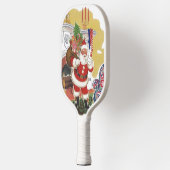 Weihnachten, Jolly Weihnachtsmann mit Geschenken Pickleball Schläger (Links)