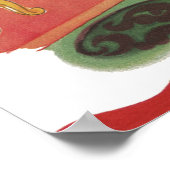 Weihnachten, Jolly Weihnachtsmann mit Geschenken Poster (Ecke)