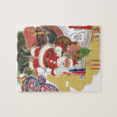 Weihnachten, Jolly Weihnachtsmann mit Geschenken Puzzle (Horizontal)