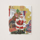 Weihnachten, Jolly Weihnachtsmann mit Geschenken Puzzle (Vertikal)