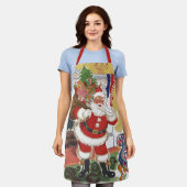 Weihnachten, Jolly Weihnachtsmann mit Geschenken Schürze (Getragen)