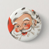 Weihnachten, Jolly Weihnachtsmann mit Lächeln Button (Vorderseite)