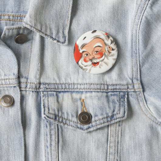 Weihnachten, Jolly Weihnachtsmann mit Lächeln Button (Beispiel)