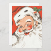 Weihnachten, Jolly Weihnachtsmann mit Lächeln Feiertagskarte (Vorne/Hinten)