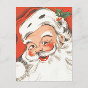 Weihnachten, Jolly Weihnachtsmann mit Lächeln Feiertagspostkarte