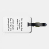 Weihnachten, Jolly Weihnachtsmann mit Lächeln Gepäckanhänger (Rückseite horizontal)