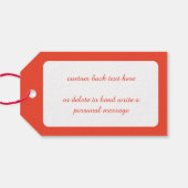 Weihnachten, Jolly Weihnachtsmann mit Lächeln Geschenkanhänger (Rückseite Horizontal)