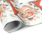 Weihnachten, Jolly Weihnachtsmann mit Lächeln Geschenkpapier (Rolleneckpunkt)