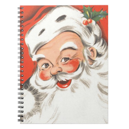 Weihnachten, Jolly Weihnachtsmann mit Lächeln Notizblock (Vorderseite)