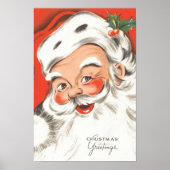 Weihnachten, Jolly Weihnachtsmann mit Lächeln Poster (Vorne)