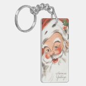 Weihnachten, Jolly Weihnachtsmann mit Lächeln Schlüsselanhänger (Vorderseite links)