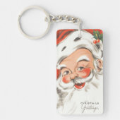 Weihnachten, Jolly Weihnachtsmann mit Lächeln Schlüsselanhänger (Vorderseite)