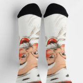 Weihnachten, Jolly Weihnachtsmann mit Lächeln Socken (Oben)