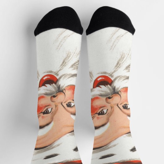 Weihnachten, Jolly Weihnachtsmann mit Lächeln Socken (Oben)