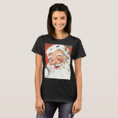 Weihnachten, Jolly Weihnachtsmann mit Lächeln T-Shirt (Vorne ganz)