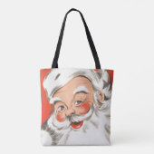 Weihnachten, Jolly Weihnachtsmann mit Lächeln Tasche (Rückseite)