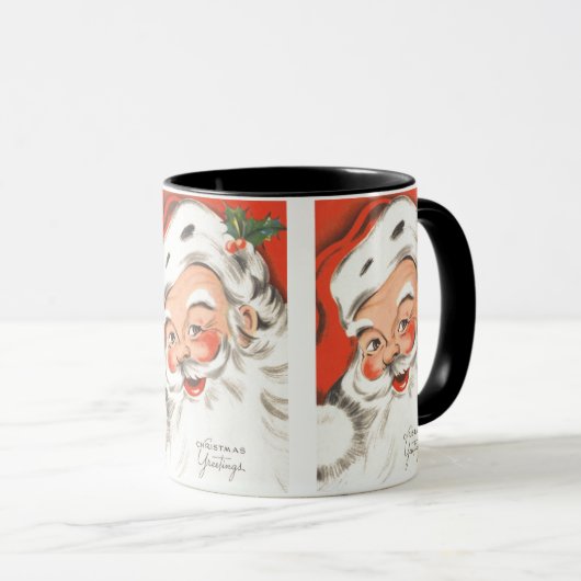 Weihnachten, Jolly Weihnachtsmann mit Lächeln Tasse (VorderseiteRechts)