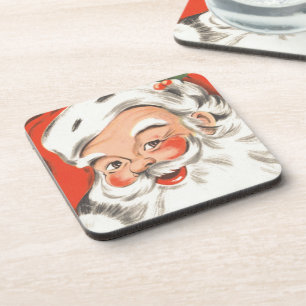 Weihnachten, Jolly Weihnachtsmann mit Lächeln Untersetzer