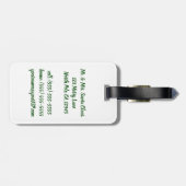 Weihnachten, Jolly Weihnachtsmann mit Musik Gepäckanhänger (Rückseite horizontal)