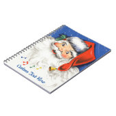 Weihnachten, Jolly Weihnachtsmann mit Musik Notizblock (Linke Seite)