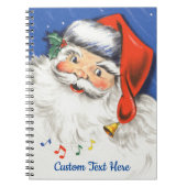 Weihnachten, Jolly Weihnachtsmann mit Musik Notizblock (Vorderseite)