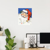 Weihnachten, Jolly Weihnachtsmann mit Musik Poster (Heimbüro)