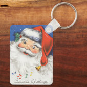 Weihnachten, Jolly Weihnachtsmann mit Musik Schlüsselanhänger (Rückseite)